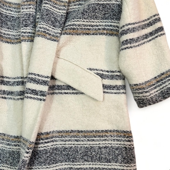 ISABEL MARANT Faby Striped Wool-Alpaca Long Coat NEW 42 - Picture 5 of 14